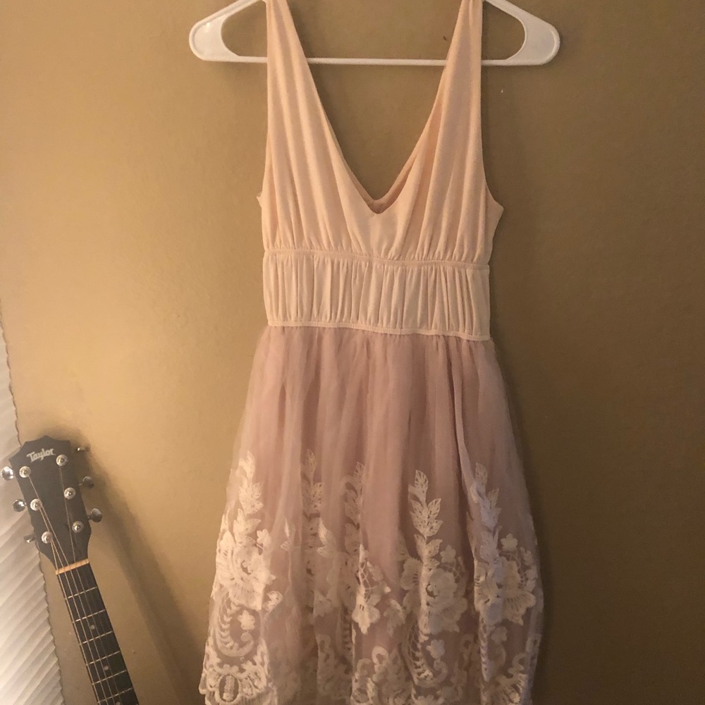 Lace Pink cocktail dress